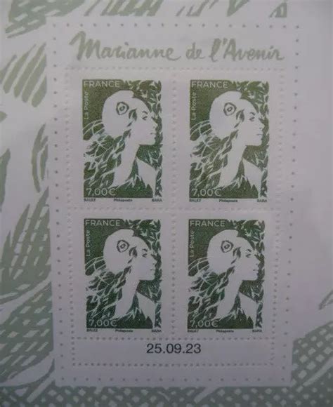 Affiche Marianne De L Avenir Bloc De Timbres Tirage Limit