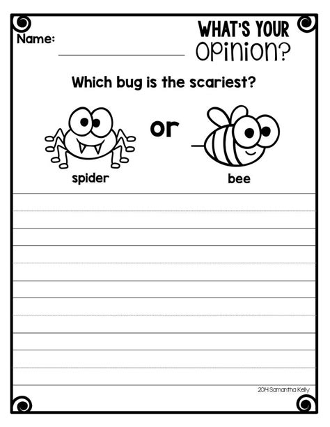 Opinion Writing Prompts For 2nd Grade