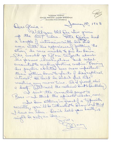 Lot Detail Mary Astor Autograph Letter Signed To Her Agent