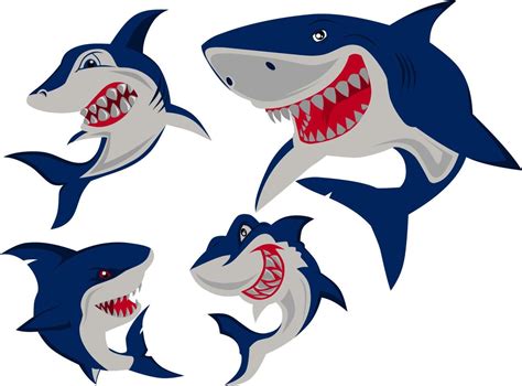 Vector Image Of A Shark Character 12067644 Vector Art At Vecteezy