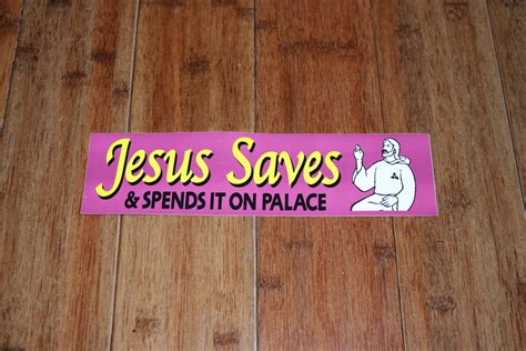 Palace Jesus Saves Bumper Sticker Grailed