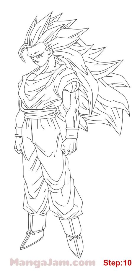 Goku Super Saiyan 3 Drawing Color