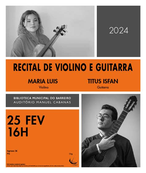 Recital de Violino e Guitarra o duo Maria Luís violino e Titus