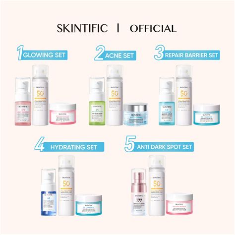 Jual SKINTIFIC Paket 3pcs Set Sunscreen Mist Moisturizer Serum