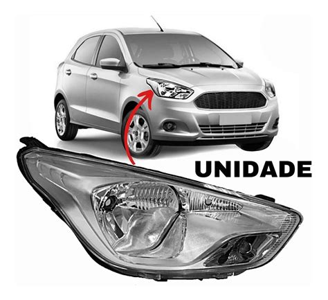 Farol Principal Ford Ka Cromado Ld Mercado Livre