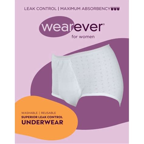 Wearever Womens Incontinence Underwear Reusable Maximum Bladder Control Panties For Feminine