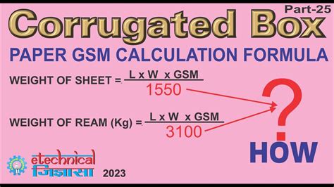 Unveiling The Solution To The Gsm Calculation Formula Corrugated Box