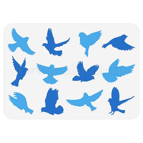 Wholesale Fingerinspire Flying Birds Painting Stencil X Inch