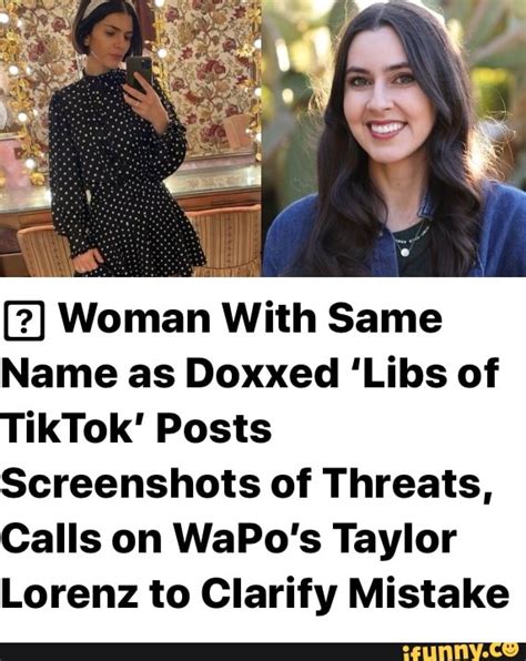 Woman With Same Name As Doxxed Libs Of Tiktok Posts Screenshots Of