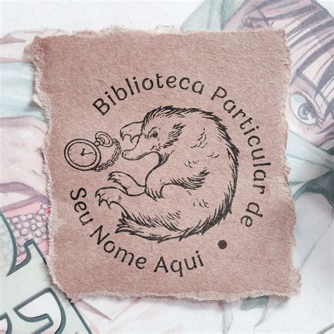 Carimbo Biblioteca Particular Pelucio Niffler Animais Fantasticos