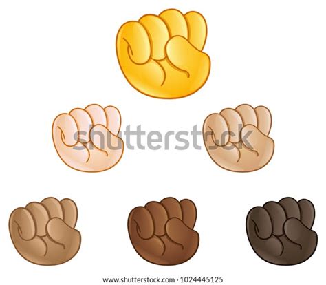 Raised Fist Pump Hand Emoji Set Stock Vector (Royalty Free) 1024445125 ...