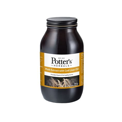 Potter S Herbals Unflavoured Malt Extract With Cod Liver Oil G