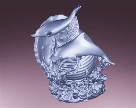 Fichier STL Dauphin coquillage Modèle à imprimer en 3D à télécharger