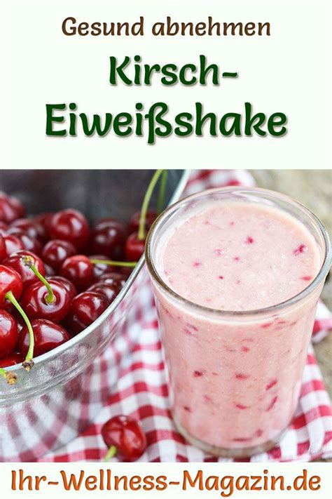 Kirsch Eiweißshake Low Carb Eiweiß Diät Rezept zum Abnehmen Essen