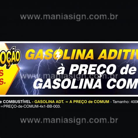 Faixa Para Postos De Combust Vel Gasolina Adt A Pre Os De Comum