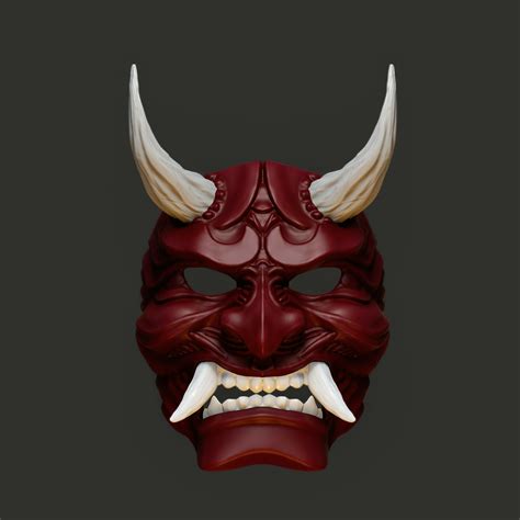 Stl File Hannya Samurai Oni Mask Ver D Printing Template To