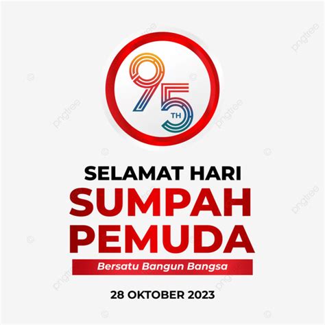 Selamat Hari Sumpah Pemuda Ke 95 Tahun 2023 Berlogo Hsp Vektor, Logo Sumpah Pemuda 2023, Ucapan ...