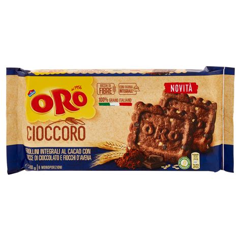 Oro Saiwa Cioccoro Biscotti Integrali Con Cacao Gocce Di Cioccolato