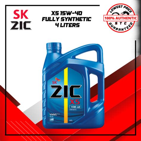 ZIC X5 15W-40 4L SN SYNTHETIC for gasoline engine | Lazada PH