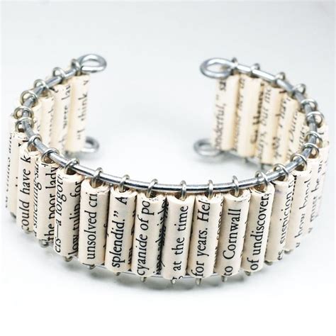 Agatha Christie Bracelet Miss Marple Paper Bead Cuff Etsy Literary