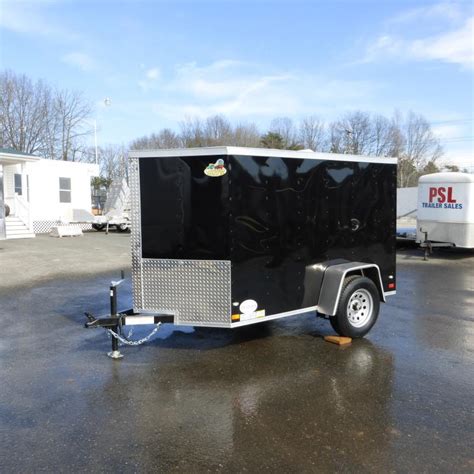 Diamond Cargo Black 6 X 12 Enclosed Trailer With Ramp New Enclosed Cargo Utility Landscape