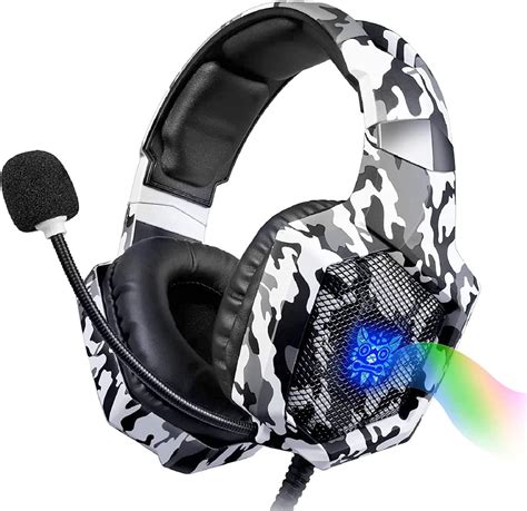 Gaming Headset K8 With Mic Rgb Led Light Bass Surround