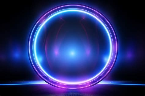 Premium Photo Abstract Background With Circle Design And Glowin