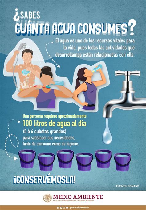 Semarnat México On Twitter ¿sabes Cuánta Agua Consume Aproximadamente Una Persona Aquí Te Lo