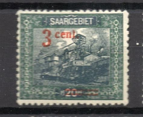 Saar Saargebiet April Pictorial Surcharged Issue Mint Hinged C