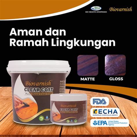 Jual Cat Kayu Water Based Clear Gloss Top Coat Biovarnish 1KG Kota