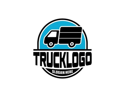 Création De Logo De Camion Logistique Vecteur Premium