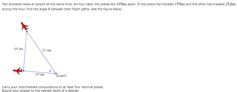 Solved Two Airplanes Leave An Airport At The Same Time An Chegg