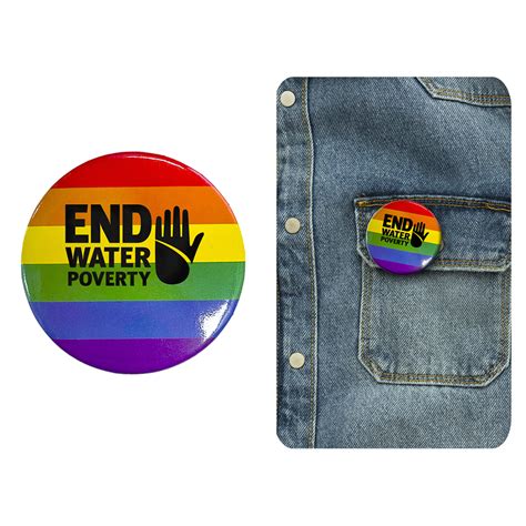 Rainbow Button Show Your Logo