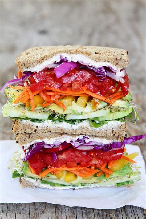 Rainbow Vegetable Sandwich Recipe Two Peas Their Pod