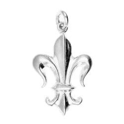 Anhänger Französische Lilie Fleur de Lis Lys in echt Sterling Silber