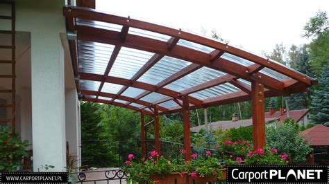 Pergola Tarasowa Z Drewna Projekt P Dach Ukowy Carport Planet