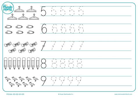 Ficha Varios N Meros Grafomotricidad Mundo Primaria