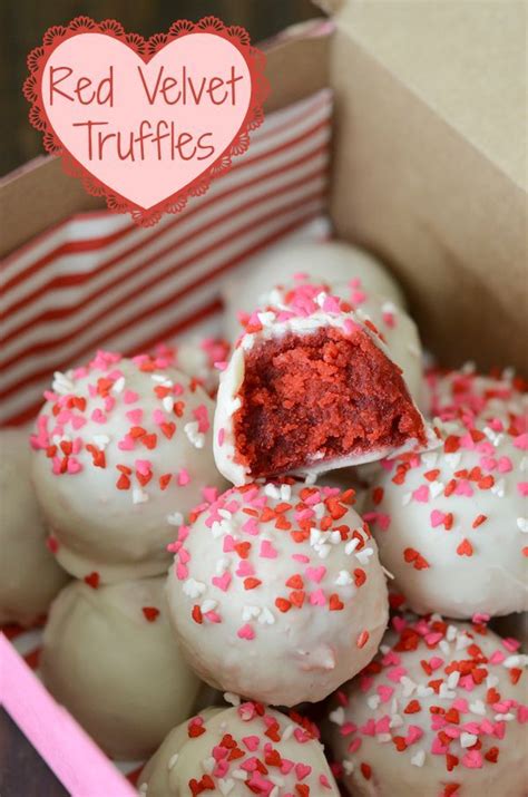 Red Velvet Truffles Valentine Desserts Valentines Baking