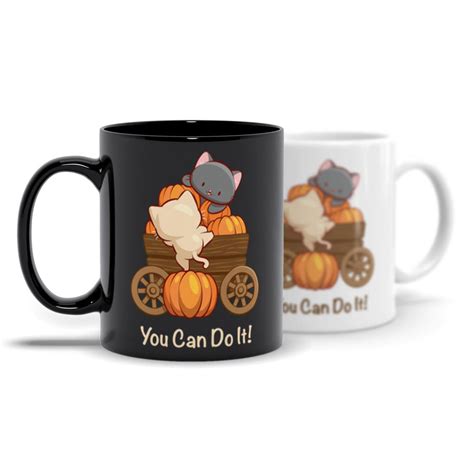 You Can Do It Kawaii Cats Inspirational Cute Mug Irene Koh Studio