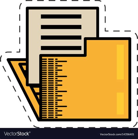 Cartoon Folder File Document Image Royalty Free Vector Image