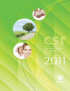 Fillable Online Corporate Social Responsibility Report Otp Bank Fax