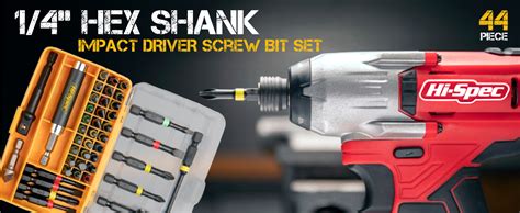 Hi Spec Piece Hex Shank Impact Driver Screw Bits Set Hardened