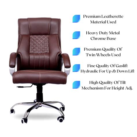 Leatherette High Back Ergonomic Revolving Executive Office Chair At Rs