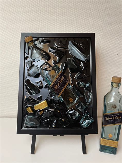 Broken Johnnie Walker Blue Label Artwork Etsy Uk