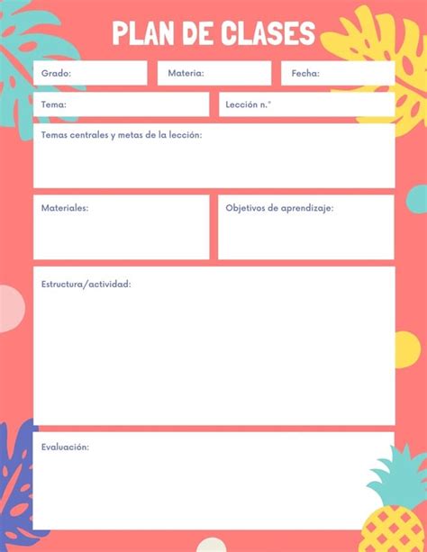 Plantillas Para Planes De Clases Gratis Canva