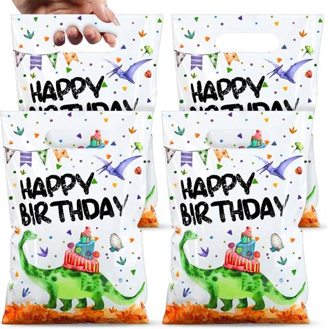 Colarr 50 Pieces Dinosaur Birthday Party Favor Bags