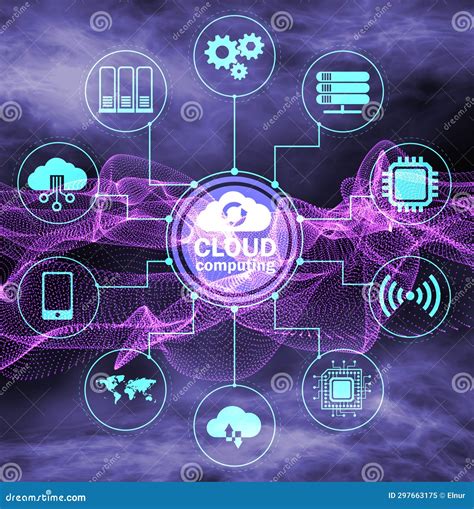 Cloud Computing Concept 3d Rendering Stock Illustration