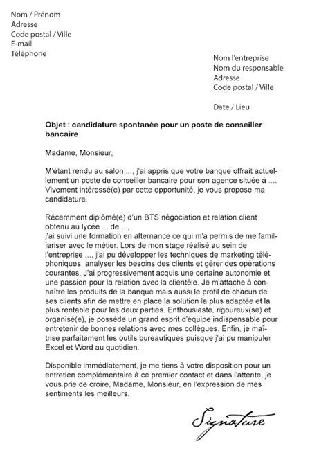 Lettre De Motivation Conseiller Bancaire Mod Le De Lettre