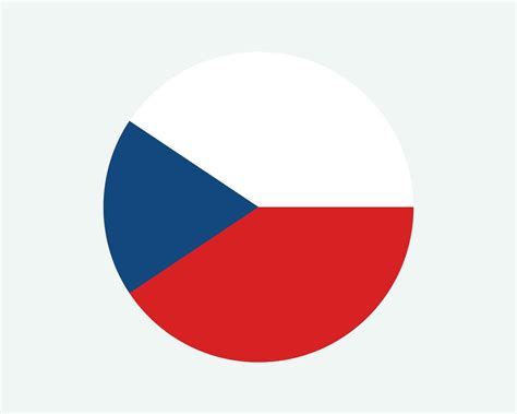 Czech Republic Round Country Flag Circular Czechia National Flag