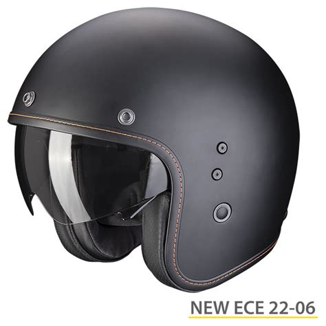 Scorpion Belfast Evo Solid Open Face Helmet Black Motardinn